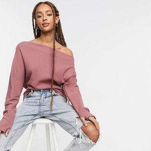 Free People mauve merlot fugi thermal top